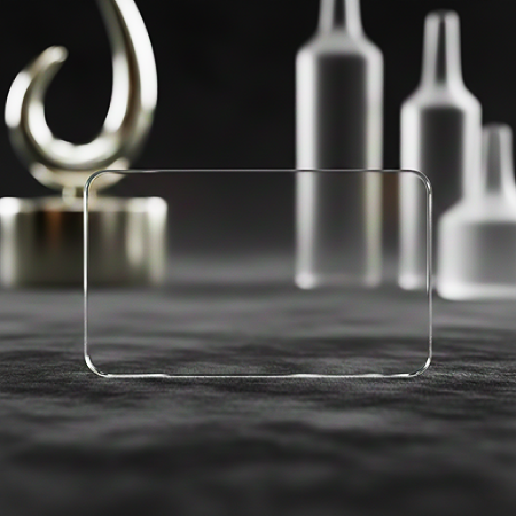Clear plastic business card material example