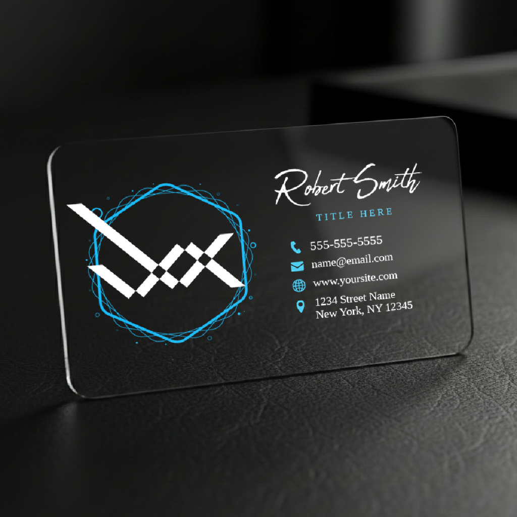 Crystal Clear Plastic Business Cards