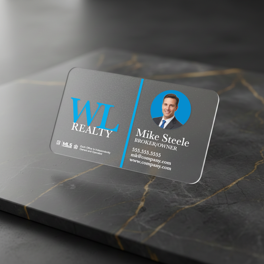 Premium Frosted Plastic Business Cards view 2