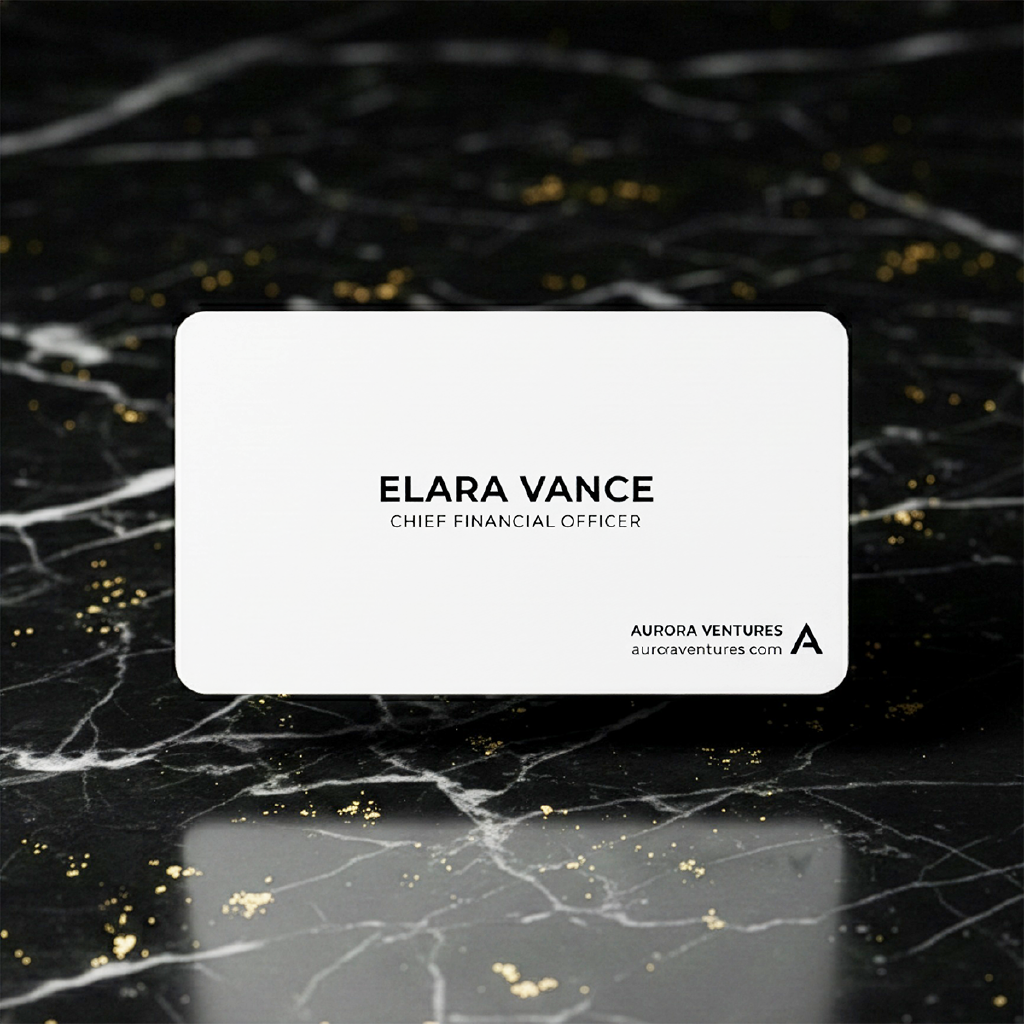 Close-up of Solid Plastic Business Cards