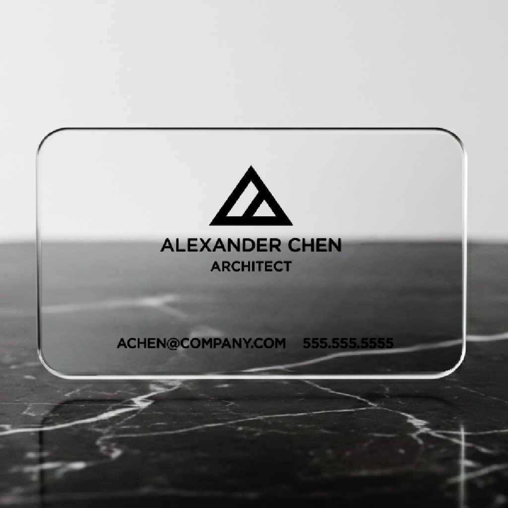 Premium Minimalist Black Clear Plastic Template