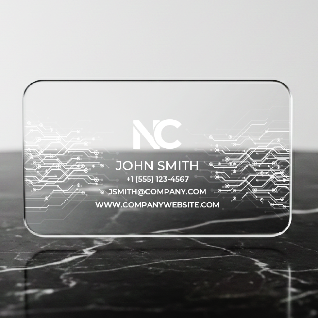 Premium Tech1 White Clear Plastic Template