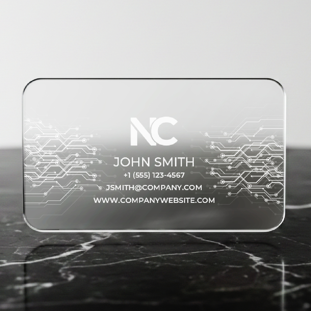 Premium Tech1 White Frosted Plastic Template