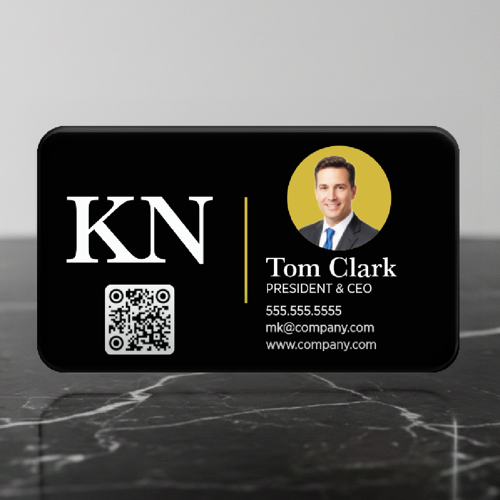 Premium Qr Black Solid White PVC Template