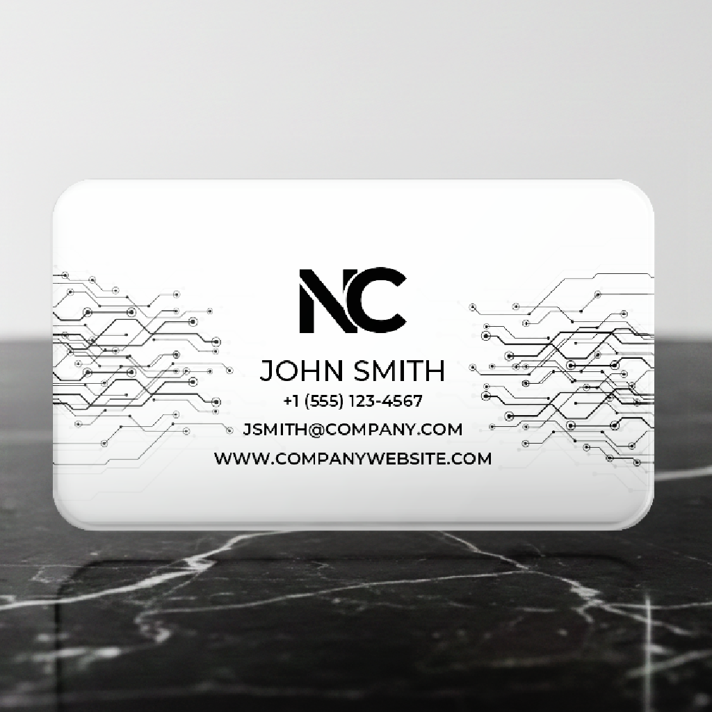 Premium Tech1 White Solid White PVC Template